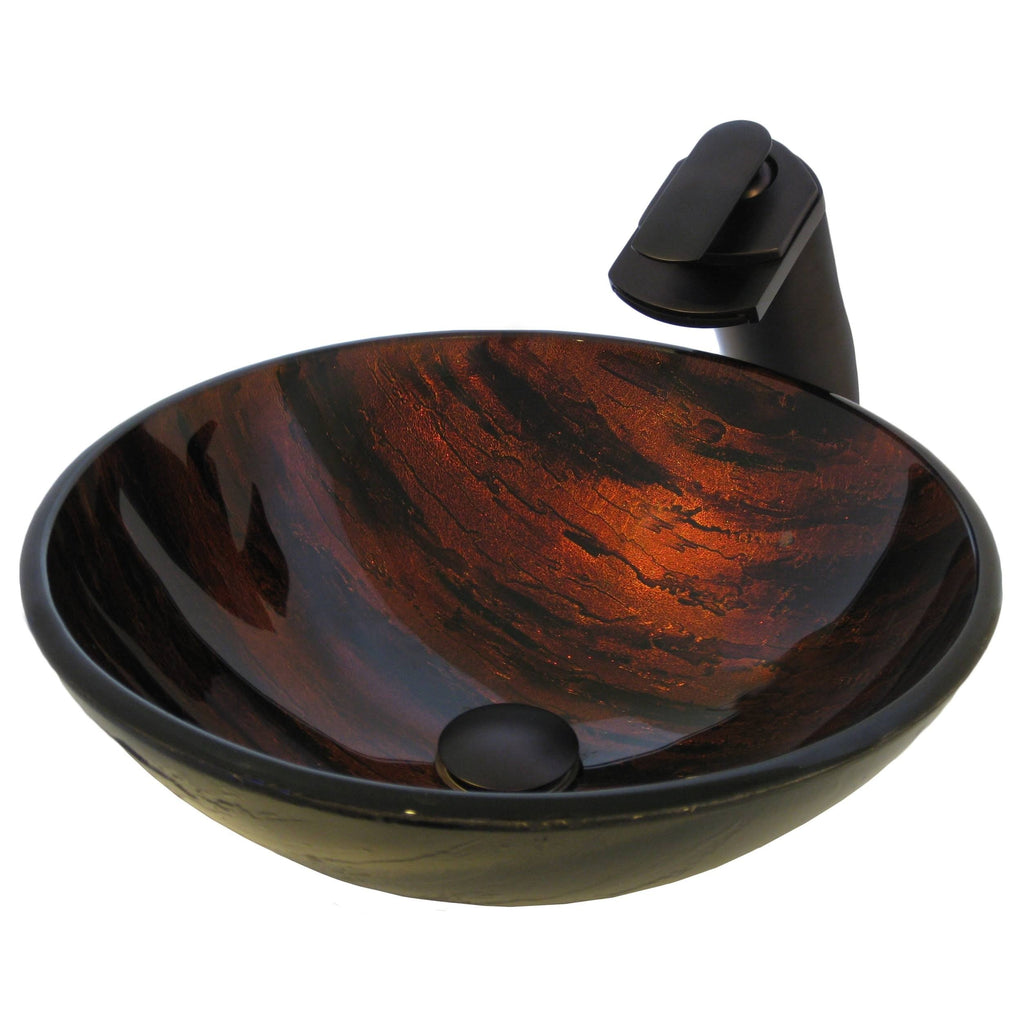 Glass Vessel Bathroom Sink Set A85404