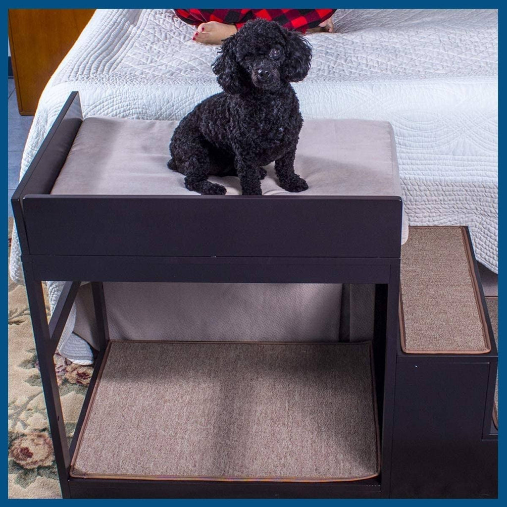 Brown Multi-Level Bed and Step System for Dogs Cats N3424