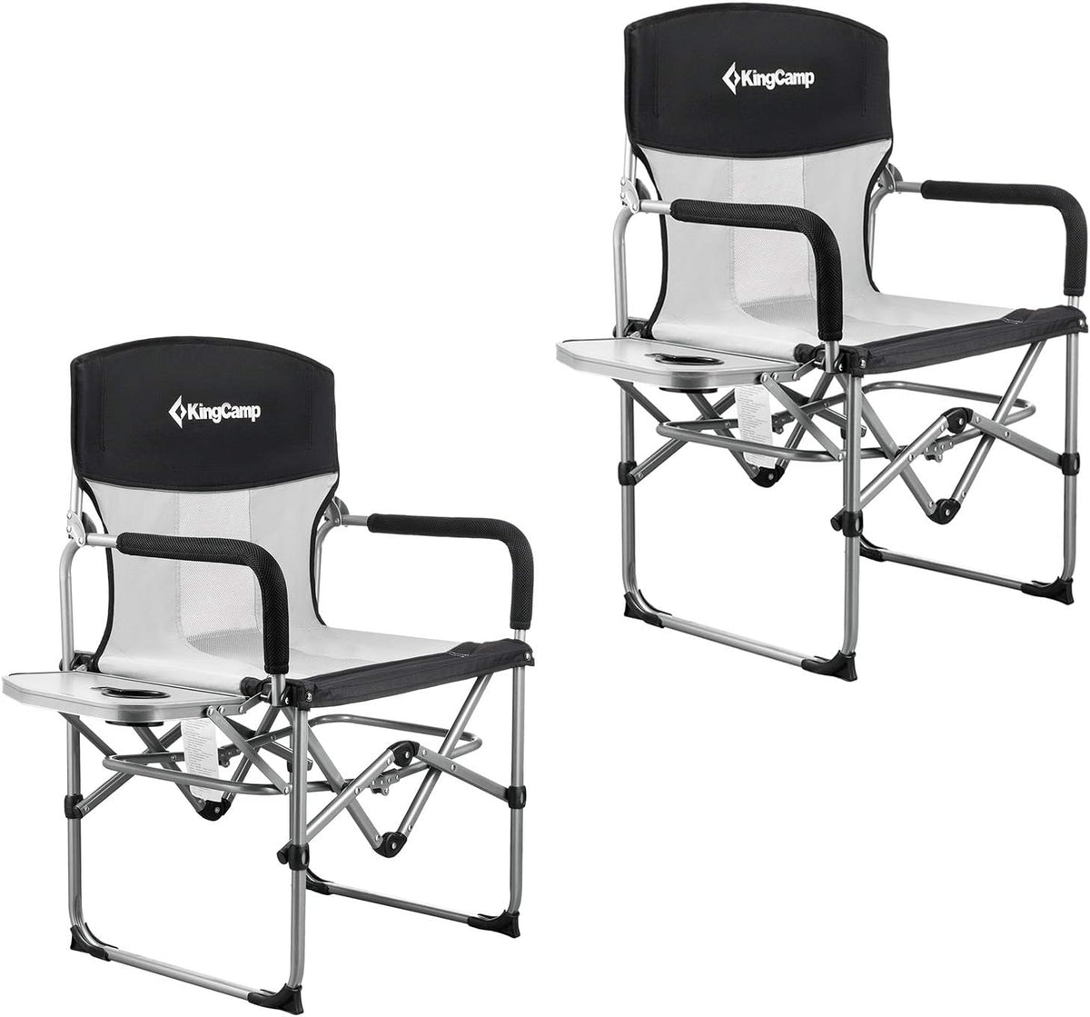 Camping Chair with Handle and Side Table, 2 Pack W639