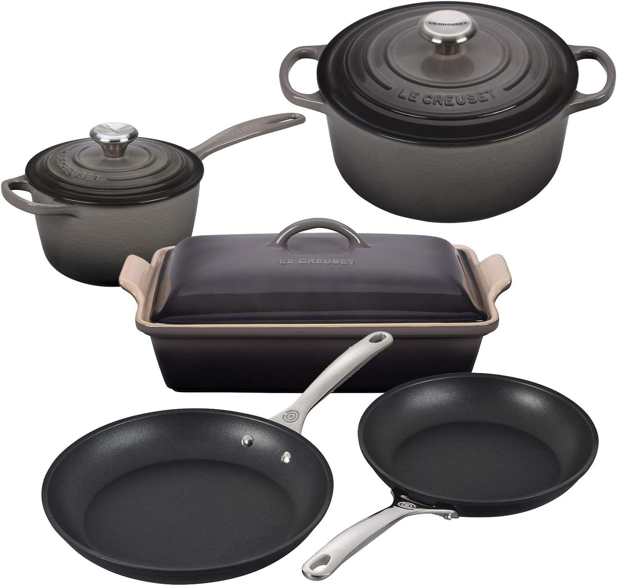 Enameled Cast Iron and Nonstick Cookware Set J625