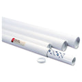 White Mailing Tubes, 24 Long, 3 Diameter, 25/Carton N30031