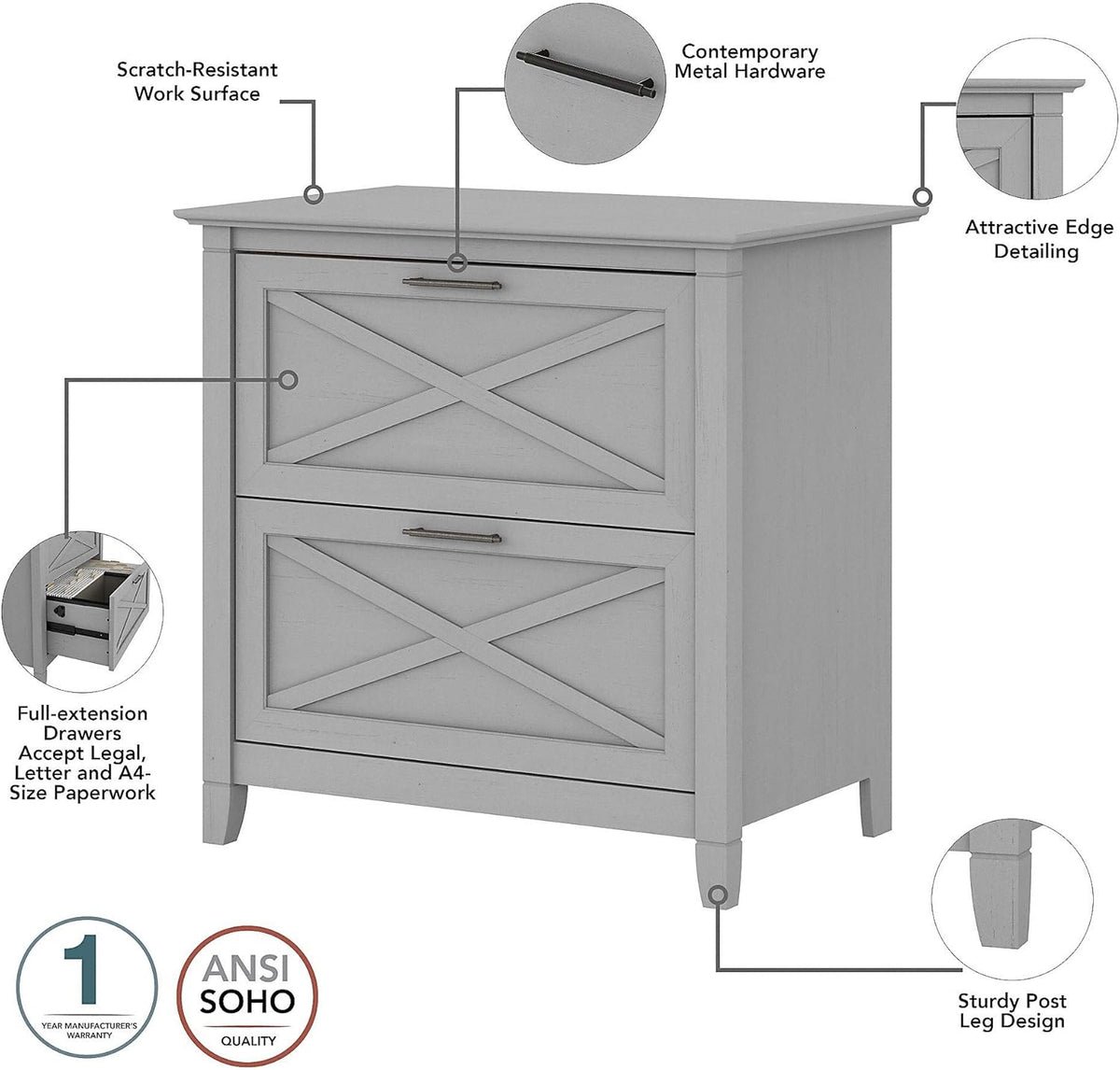 2 Drawer Lateral File Cabinet R298479