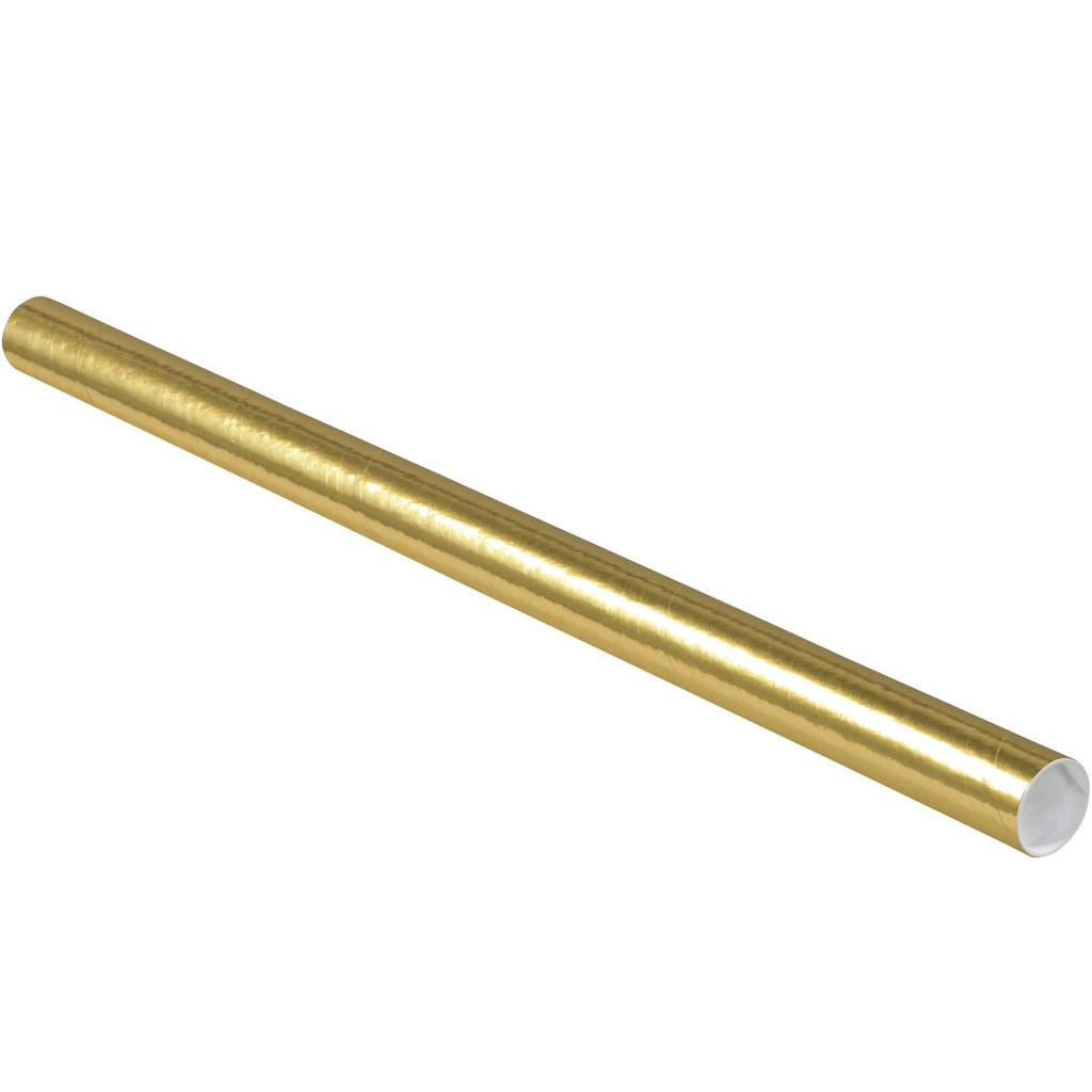 2 x 24x22 Gold Mailing Tubes with Caps X859071