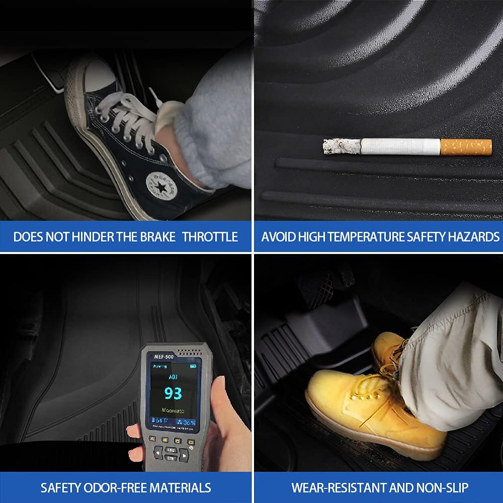 Black TPE Car Floor Mats Full Set X349