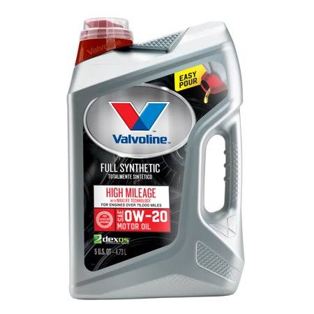 0W-20 Full Synthetic High Mileage Motor Oil 5 Quart Y351064