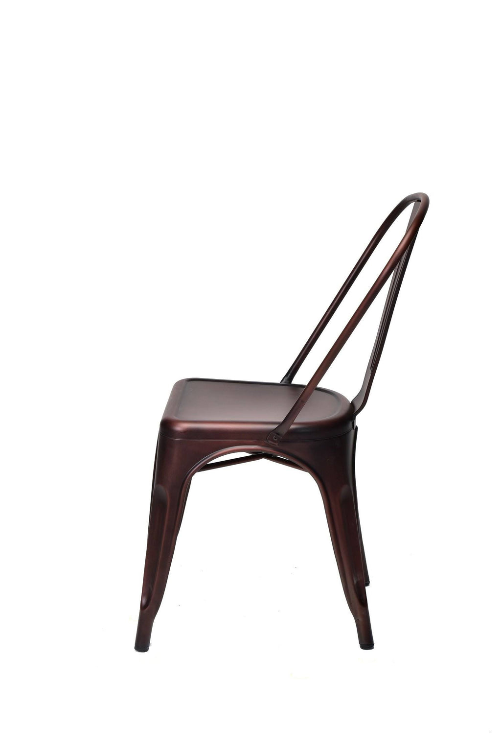 Powder Coated Steel Stackable Armless Chair Set of 4 B6095