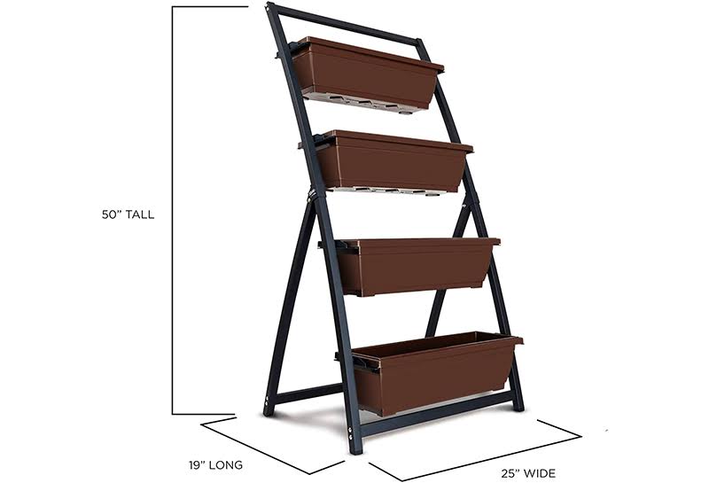 4-Bin 4ft Vertical Garden Grey E34186