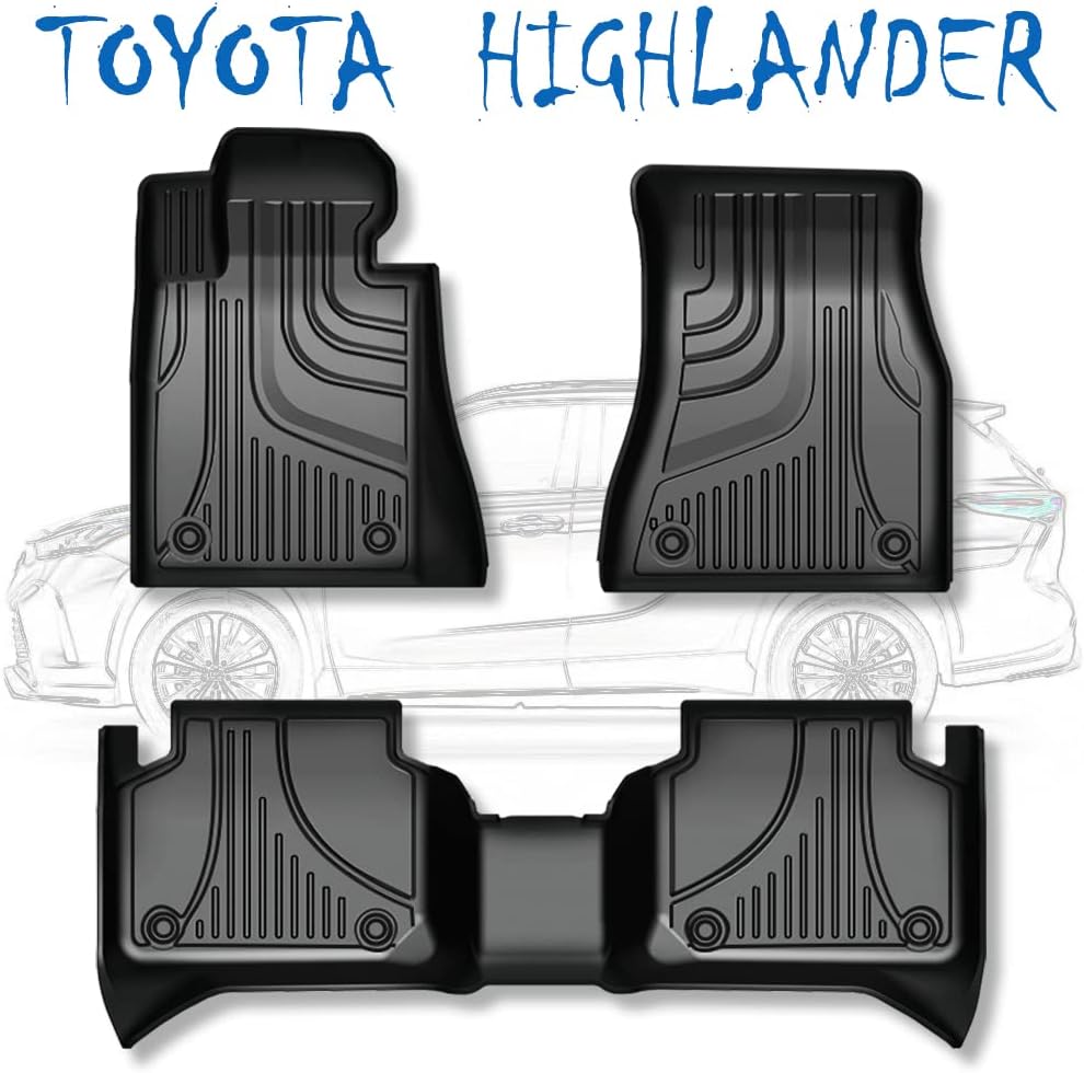 Black TPE Car Floor Mats Full Set X349