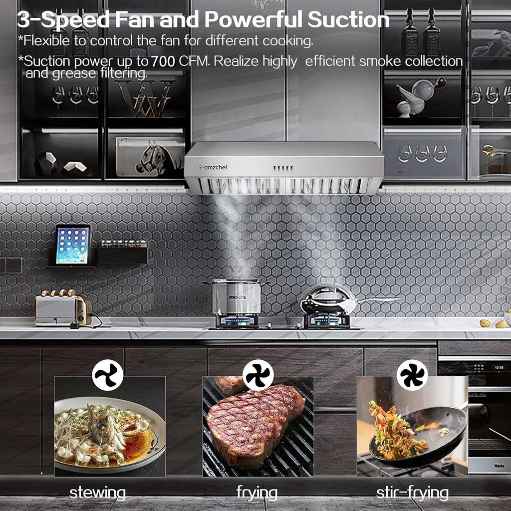 30 inch 700CFM Stainless Steel Under Cabinet Range Hood H21920