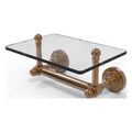 Brushed Bronze Toilet Tissue Holder with Glass Shelf T5404