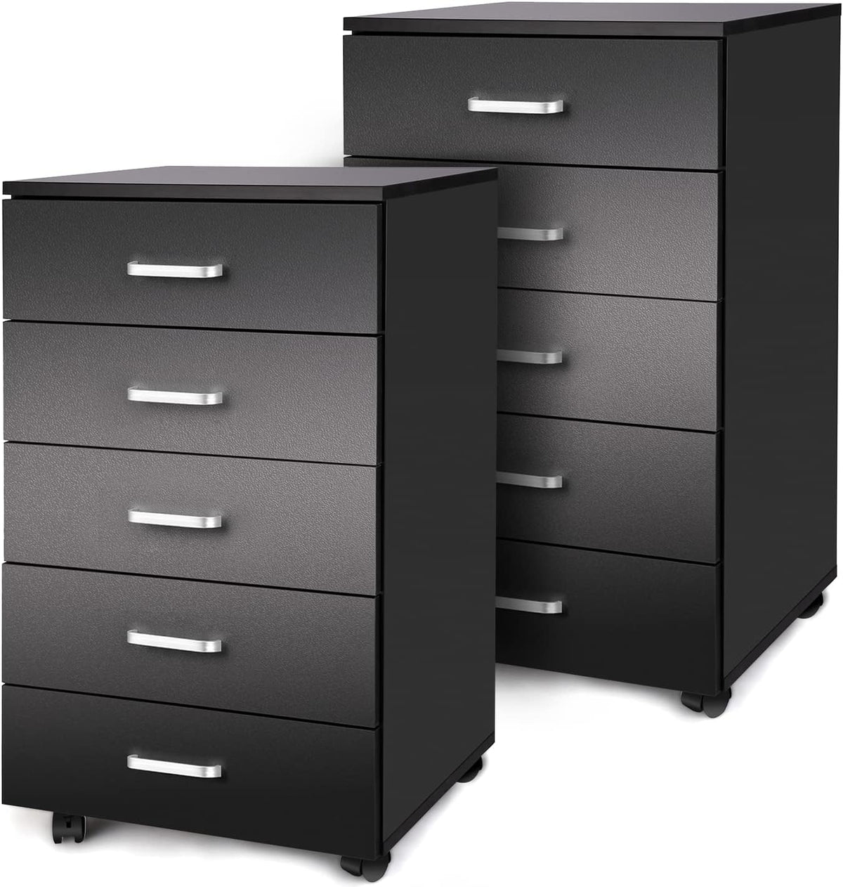 White 5 Drawer Mobile Office Cabinet S82836