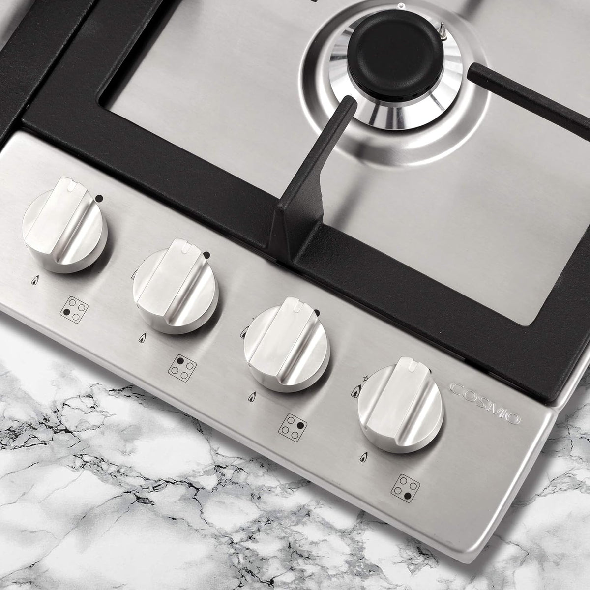 24 Gas Cooktop with 4 Sealed Burners Stainless Steel N90091