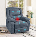Fabric Electric Recliner Chair with Heated and Remote Control W695