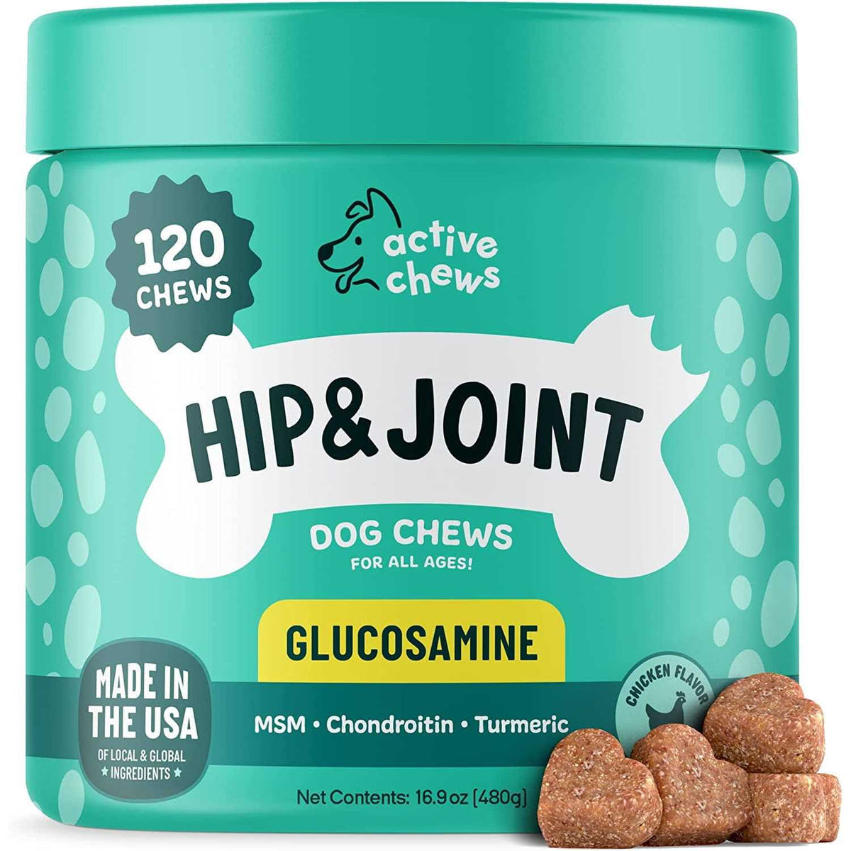 Glucosamine for Dogs Hip and Joint Supplement with Chondroitin, Turmeric, and Msm L149