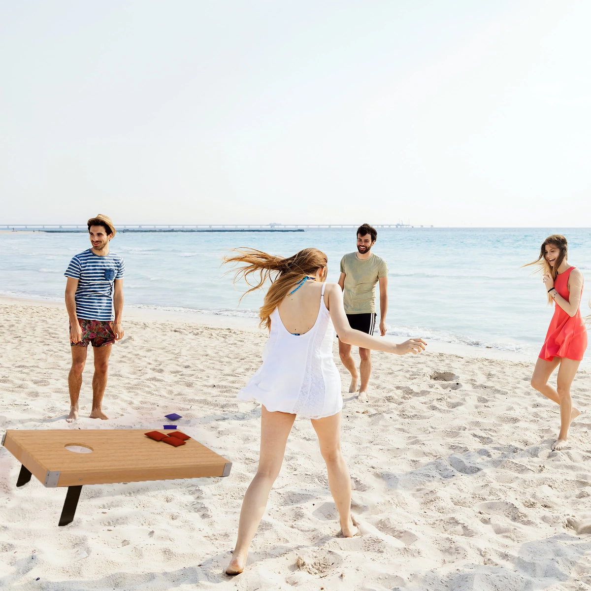 Regulation Sized Outdoor Cornhole Boards and Bags C6756