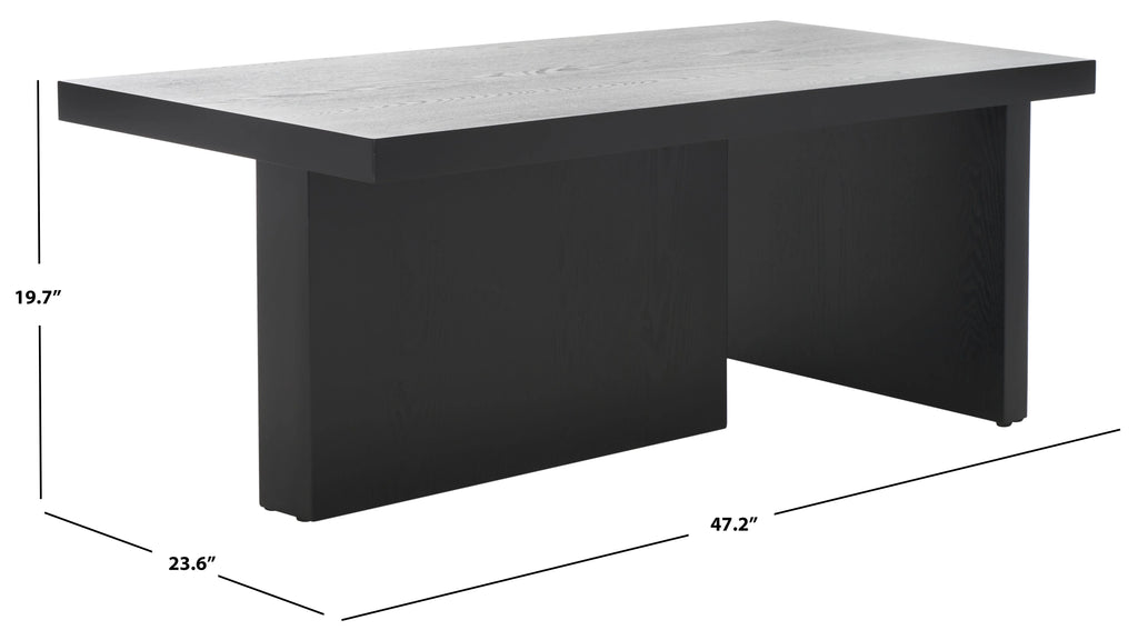Black Rectangle Coffee Table Q52974