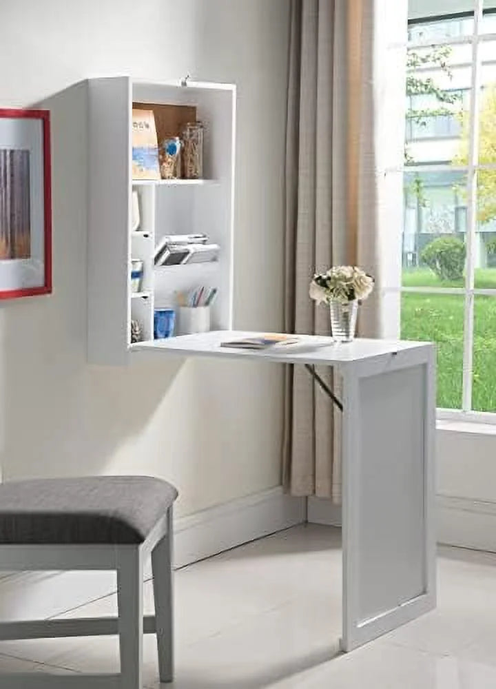 Wall-Mounted Fold-Out Writing Desk White Q7750
