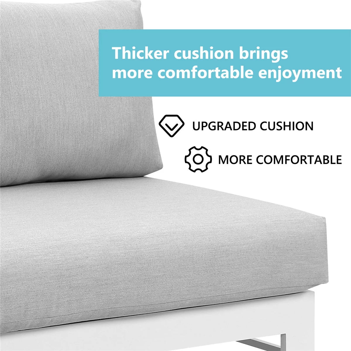 3 Pieces All-Weather Aluminum Patio Sofa Set M3154