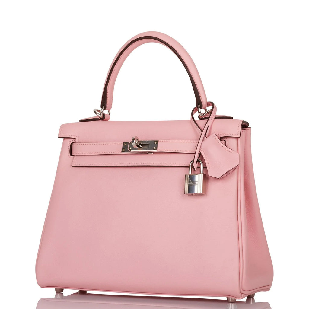Rose Sakura Swift Palladium Hardware Handbag M234001