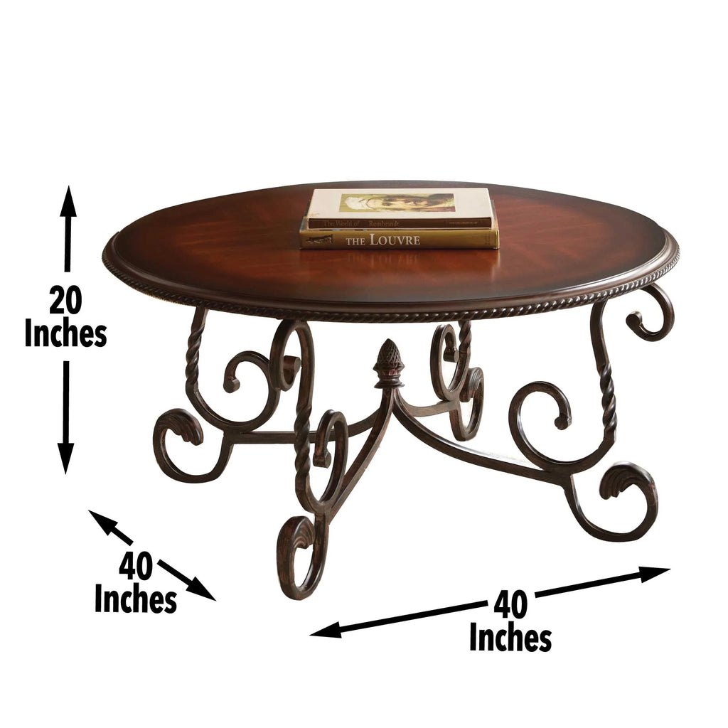 Round Wood Coffee Table A32159