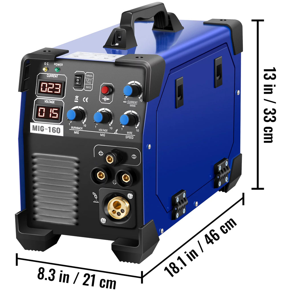 160 Amp 3 in 1 MIG TIG Arc Welder 110V/220V DC Welding Machine G910