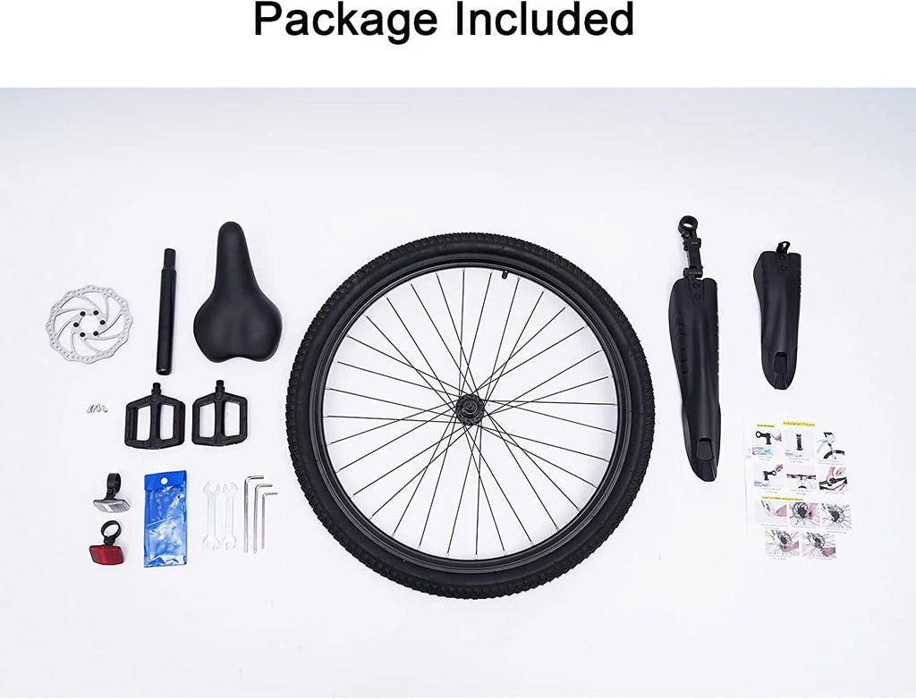 Folding Mountain Bike Full Suspension 21 Speed Black K606054