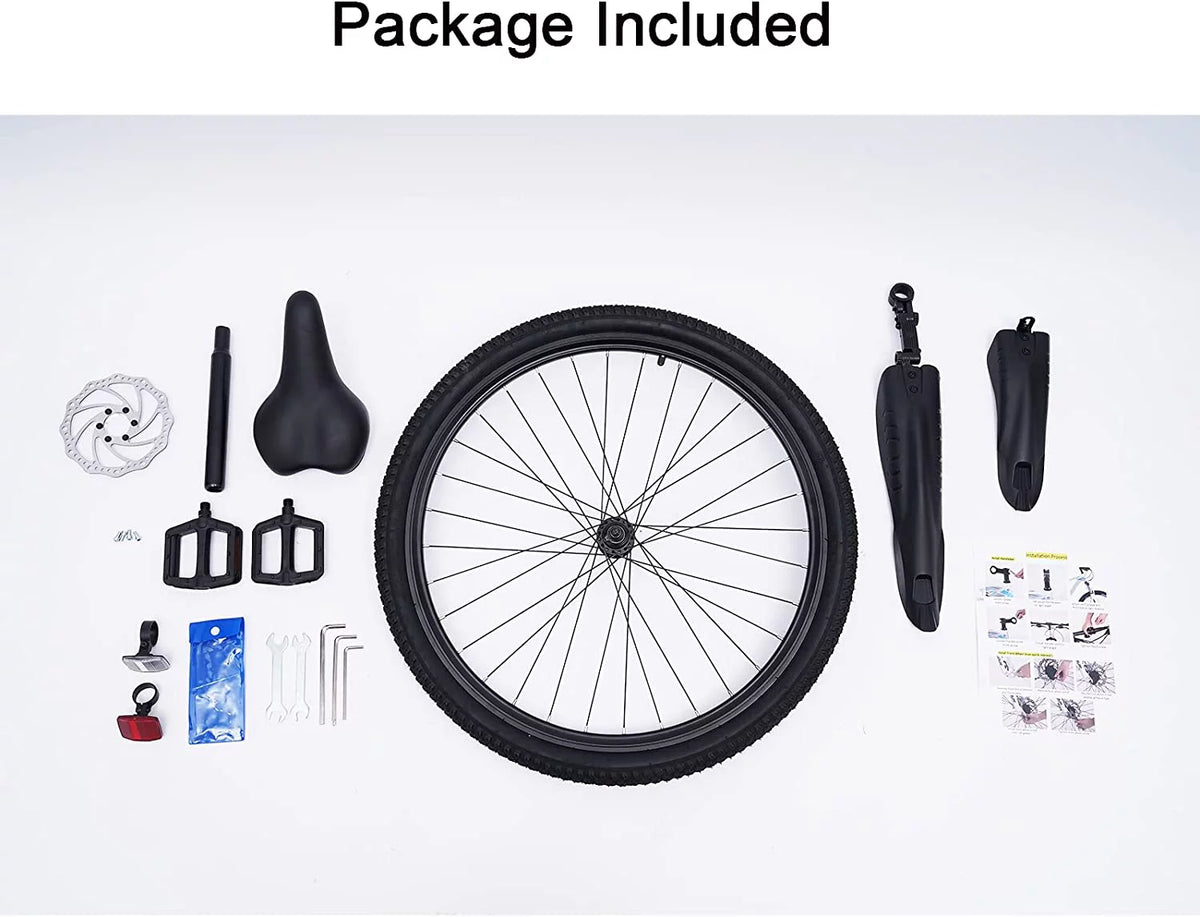 Folding Mountain Bike Full Suspension 21 Speed Black K606054