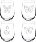 Set of 4 Stemless Wine Glasses Z902641