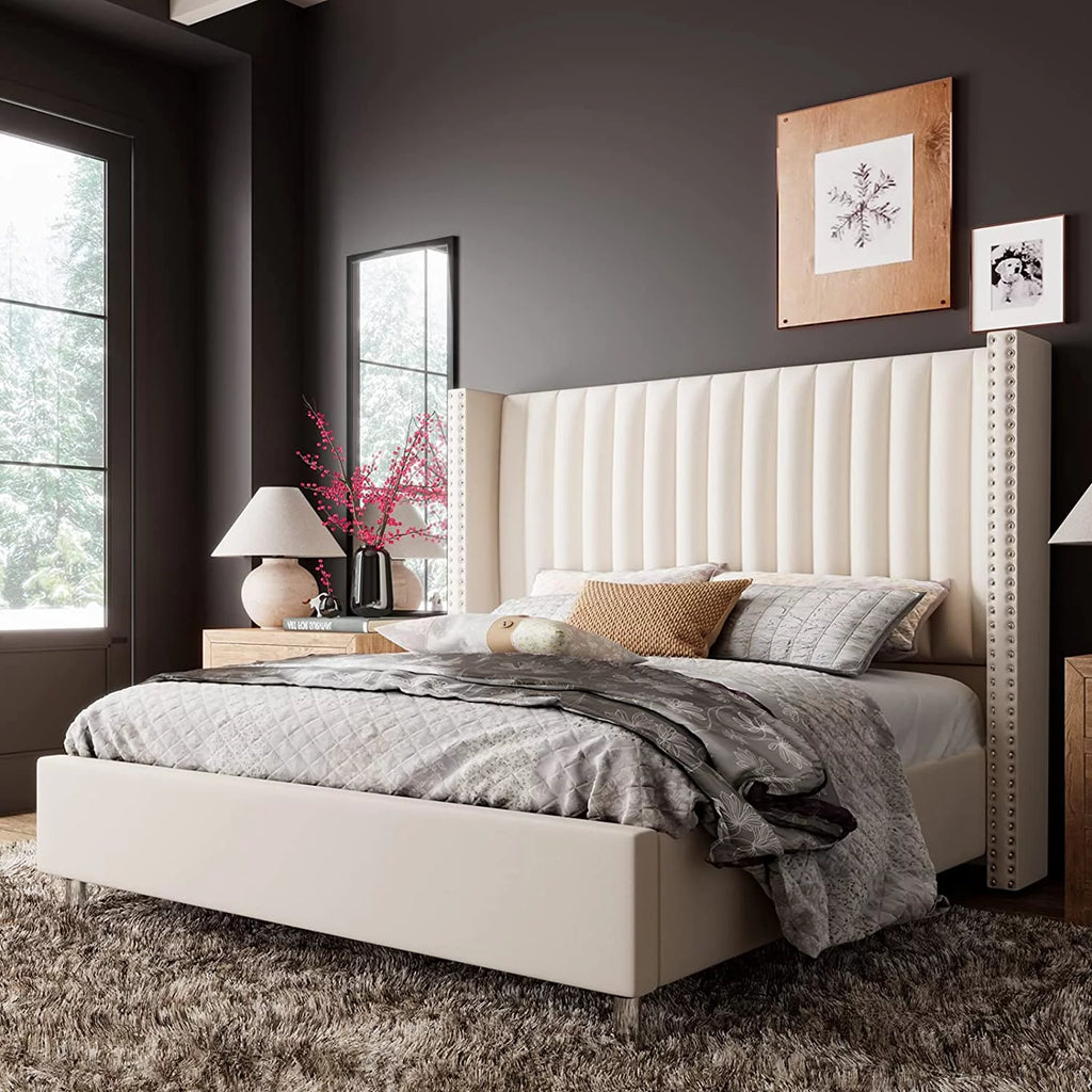 King Size Velvet Upholstered Bed Frame X224