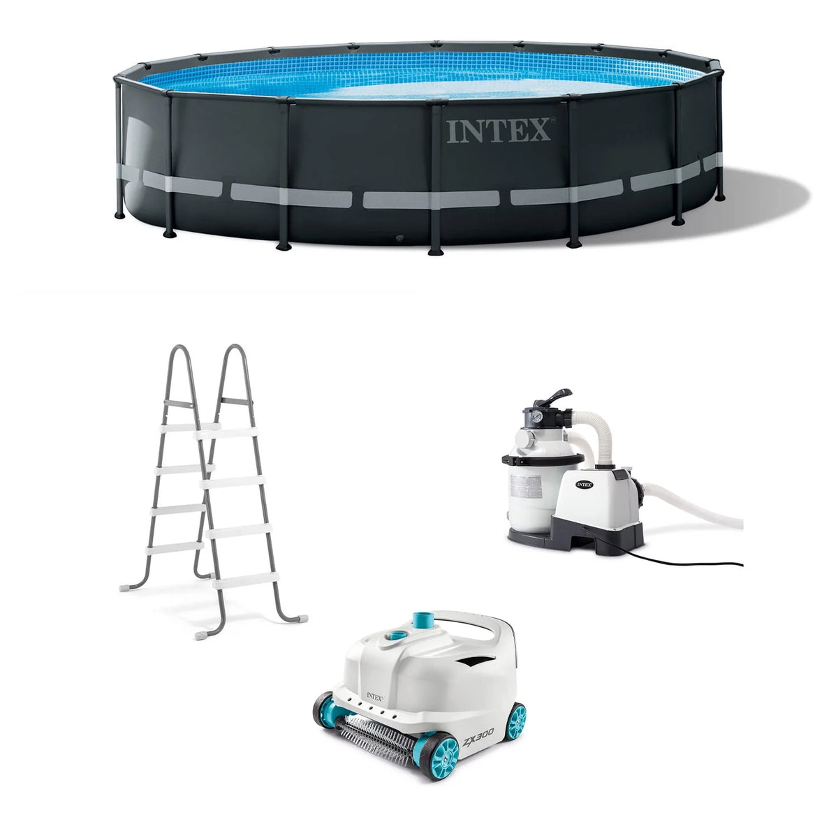 16ft x 48in Above Ground Pool Set with Pump & Cleaner C622