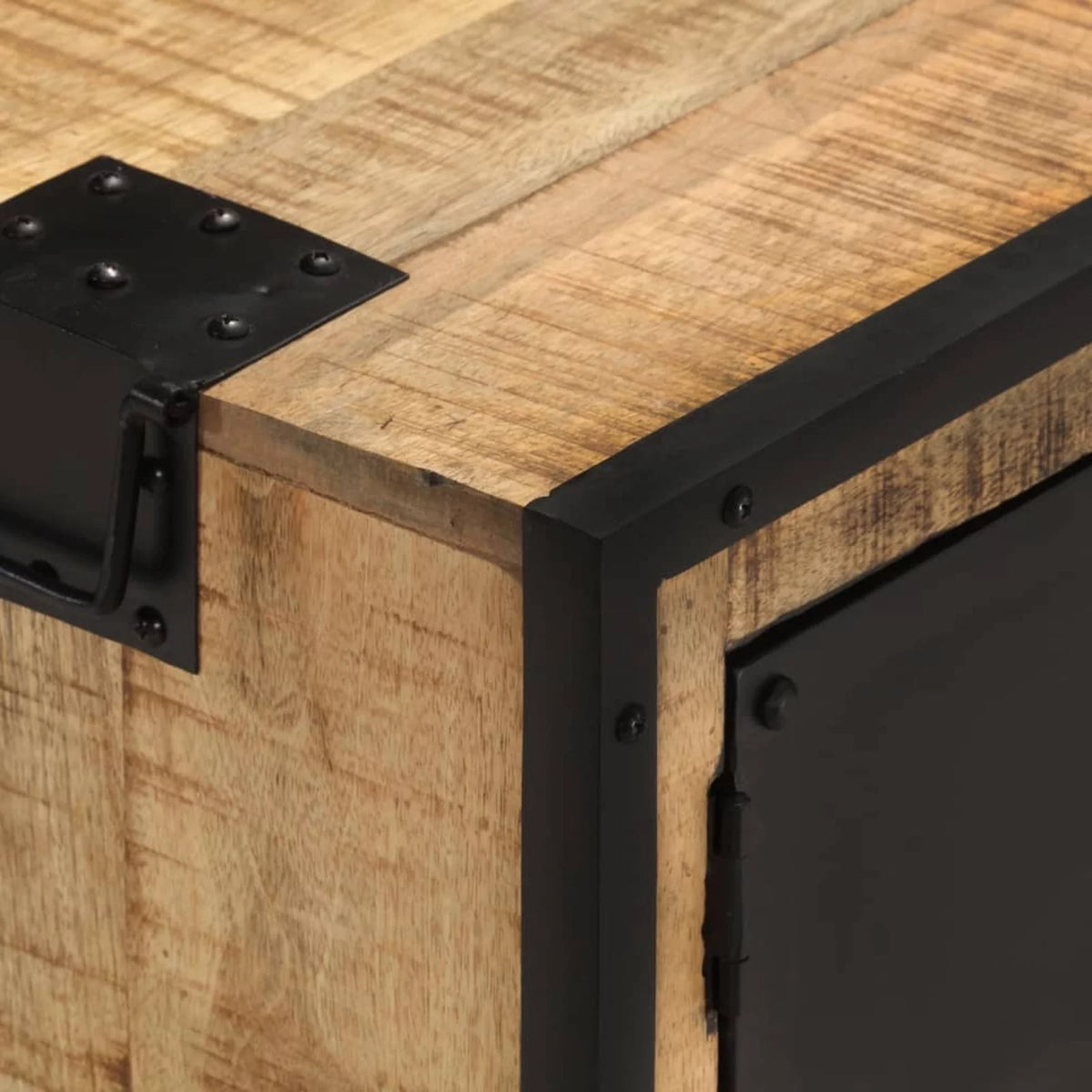Rough Mango Wood TV Stand with Storage Drawer T83297