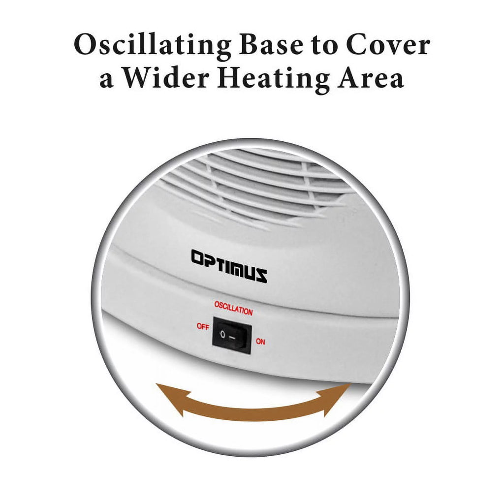 Portable Oscillating Fan Heater with Thermostat R6943