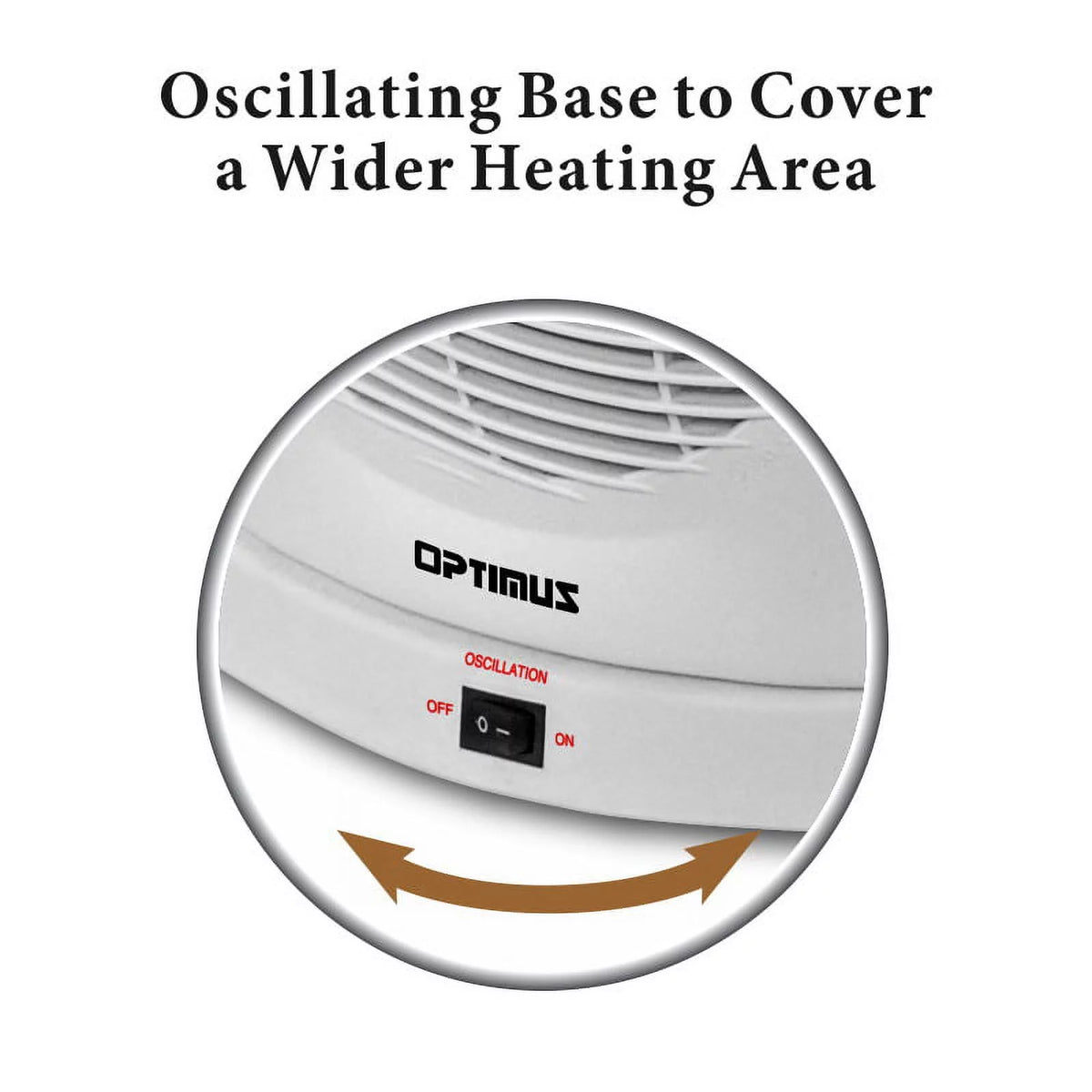 Portable Oscillating Fan Heater with Thermostat R6943