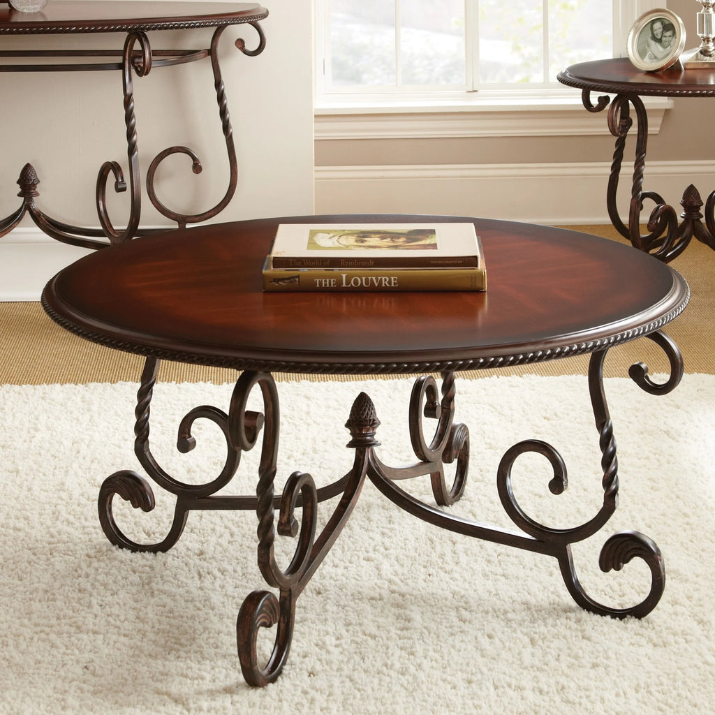 Round Wood Coffee Table A32159