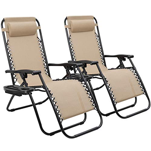 Beige Zero Gravity Chair Set of 2 E5424