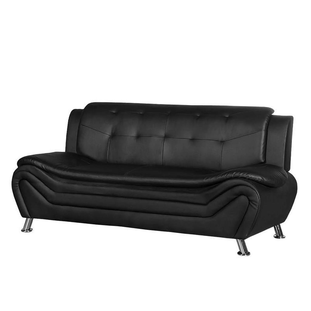 Black 3 Piece Sofa Loveseat and Armchair Living Room Set I552819