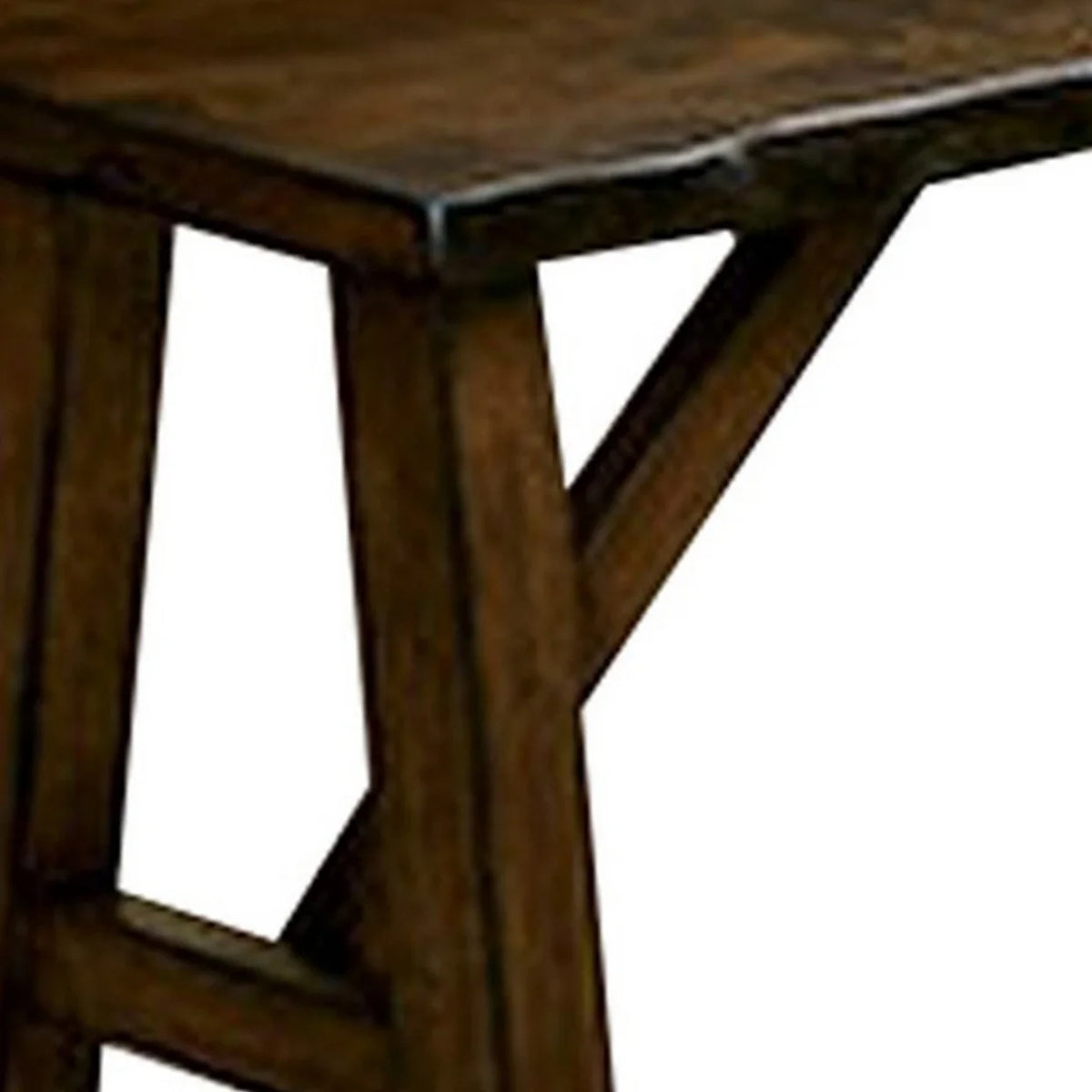 54 Inch Walnut Brown Wood Dining Bench X394157