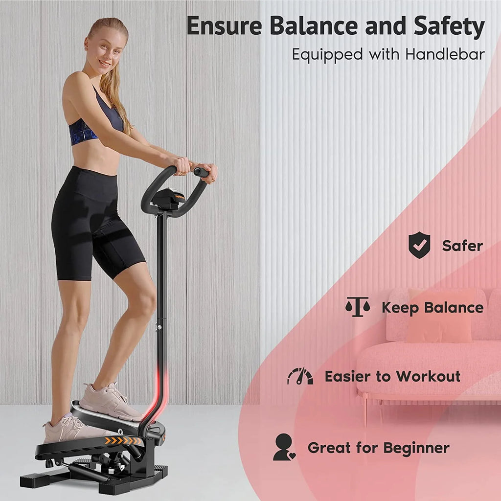 Stair Stepper with Resistance Band and LED Monitor E634424