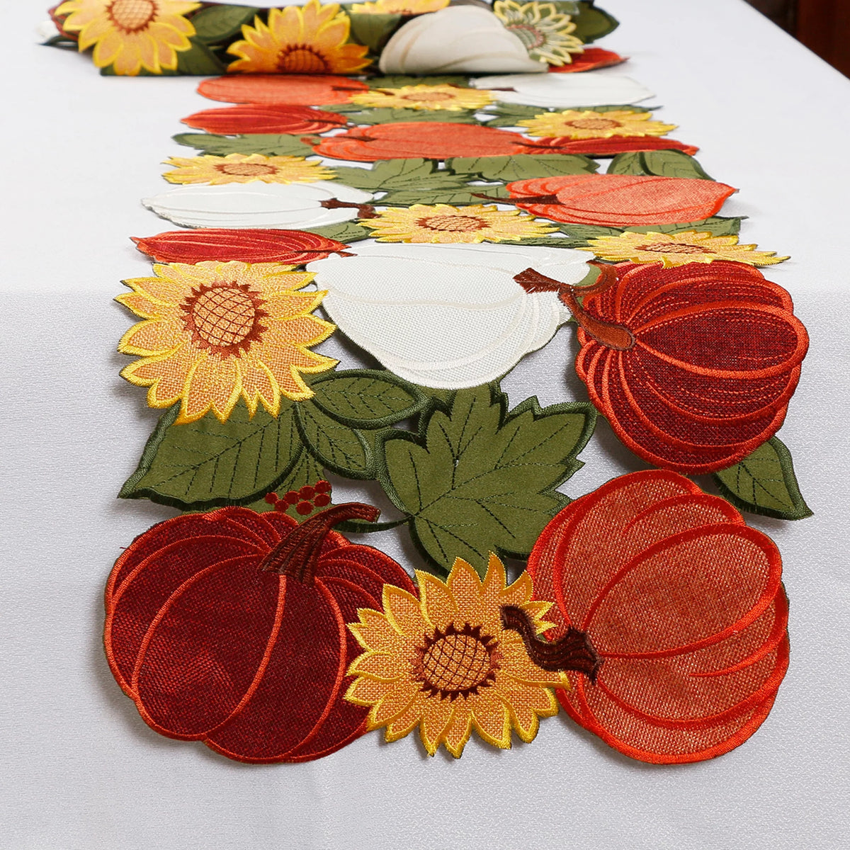 Embroidered Table Runner 13"X120" E49525