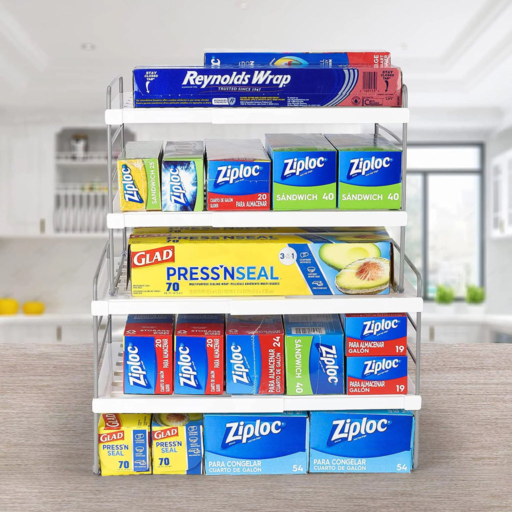 2 Pack Expandable Kitchen Wrap Organizer Rack R748