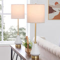 White Ceramic Buffet Lamps Set of 2 H7344