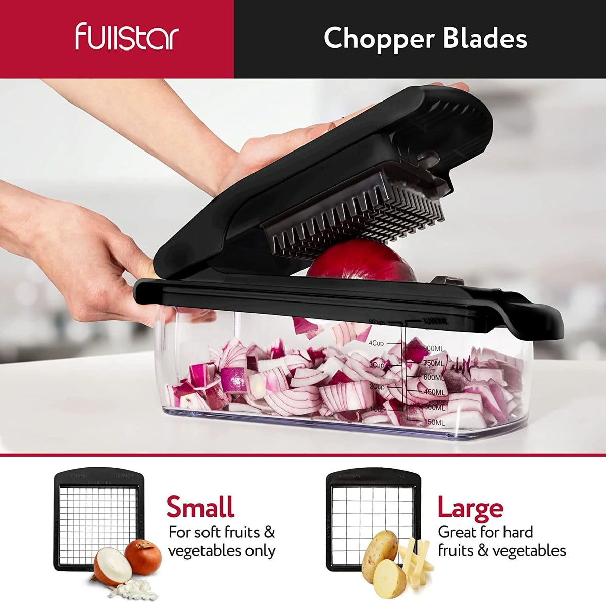 Vegetable Chopper with Container 4 Blades H59131
