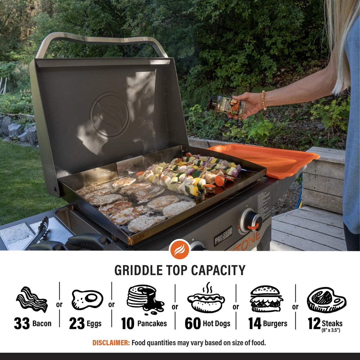 2 Burner Propane Griddle with Hood O313