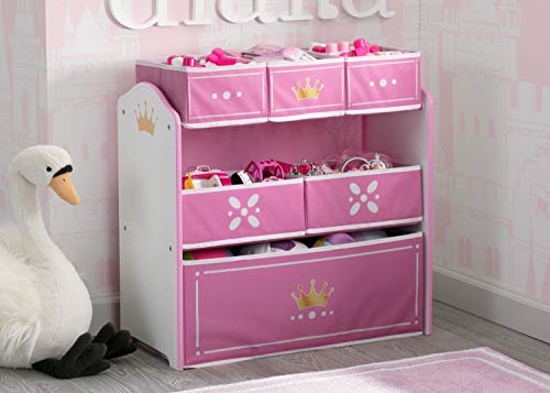 White/Pink 6 Bin Toy Storage Organizer N40303
