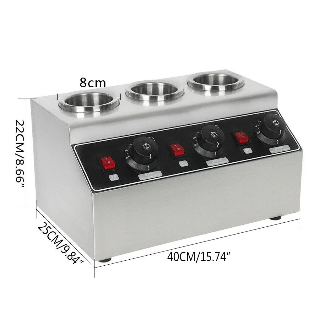 240W Electric Sauce Warmer 3 Bottles Z531