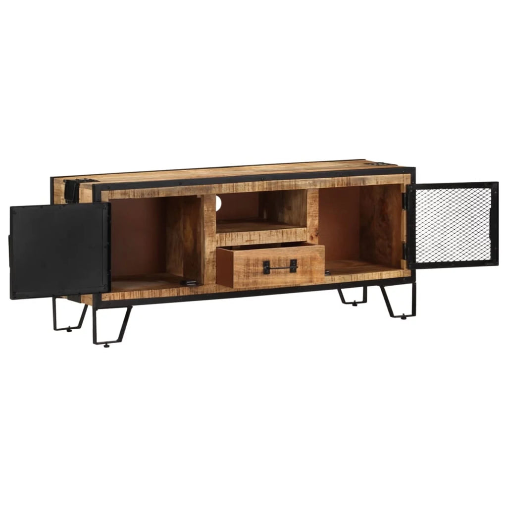 Rough Mango Wood TV Stand with Storage Drawer T83297