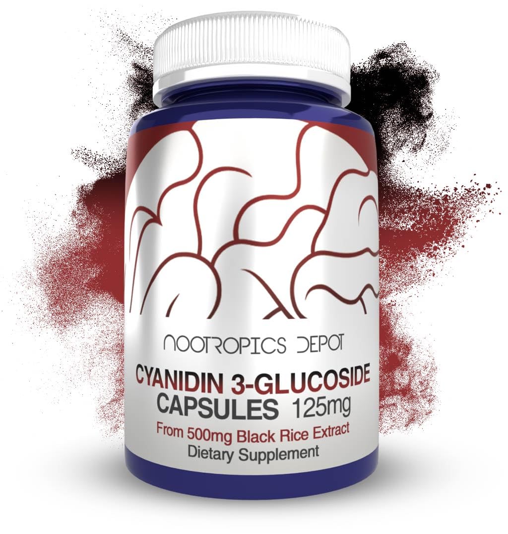 Cyanidin 3-Glucoside 125mg 60 Count Black Rice Extract Capsules C902591