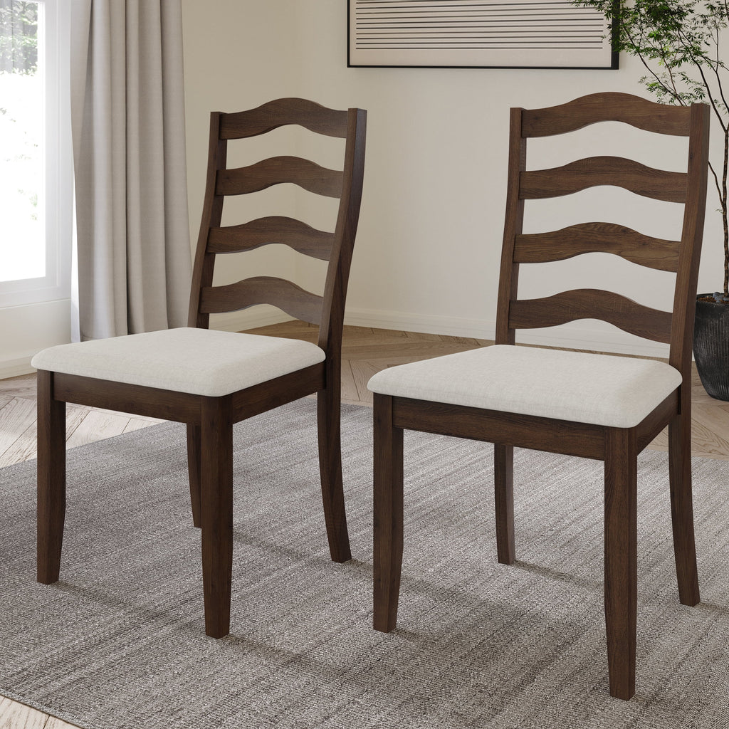 Brown Wooden Dining Chair Set of 2 K1333