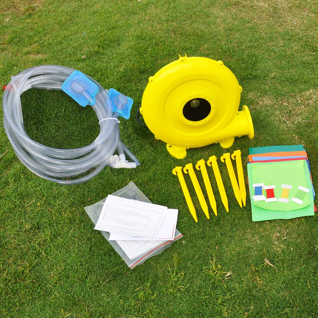 Inflatable Water Slide with Pool and Blower A989548