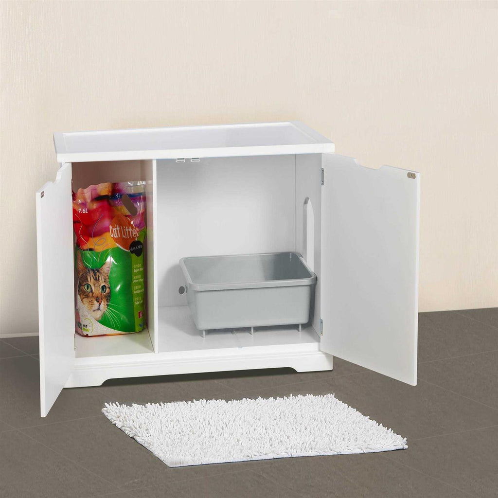 White Cat Washroom Bench Y528790